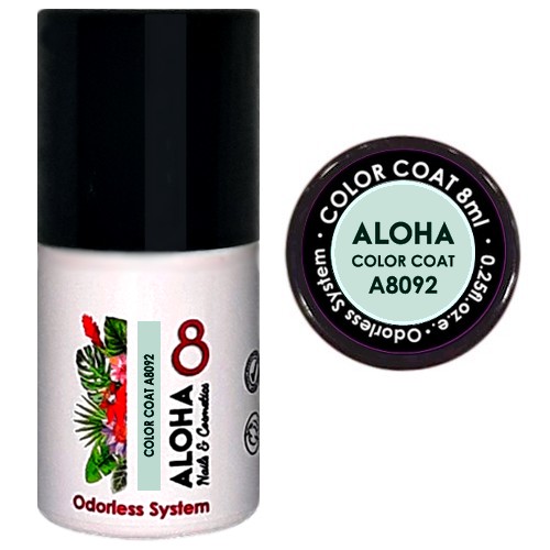 a8092 ALOHA 8ml – Color Coat A8092 / Χρώμα: Γκρι-σιέλ απαλό (Soft Blue-Gray)