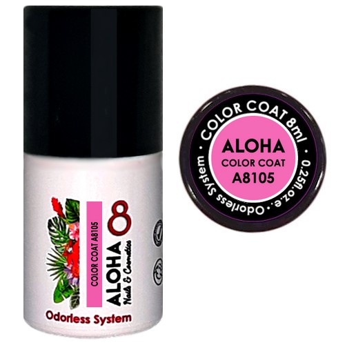 ALOHA 8ml – Color Coat A8105 / Χρώμα: Ροζ Φούξια (Pink Fuschia)