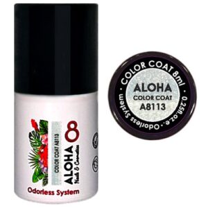ALOHA 8ml – Color Coat A8120 / Χρώμα: Iridescent Silver Glitter (Ιριδίζον Glitter με ασημί Παγιέτα)
