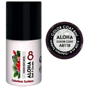 ALOHA 8ml – Color Coat A8120 / Χρώμα: Iridescent Silver Glitter (Ιριδίζον Glitter με ασημί Παγιέτα)