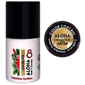 a8124 ALOHA 8ml – Color Coat A8136 / Χρώμα: Violet Pixie Glitter (Βιολετί Glitter Ιριδίζον)