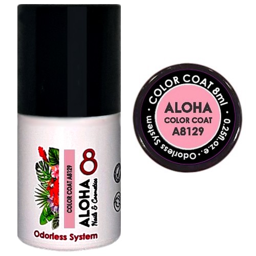 ALOHA 8ml – Color Coat A8129 / Χρώμα: Natural Pink (Φυσικό Ροζ)