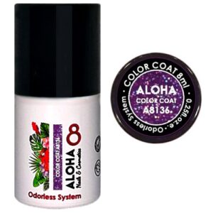 a8136 ALOHA 8ml – Color Coat A8136 / Χρώμα: Violet Pixie Glitter (Βιολετί Glitter Ιριδίζον)
