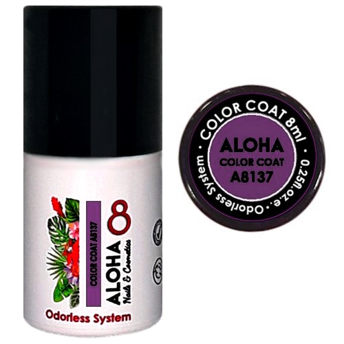 ALOHA 8ml – Color Coat A8137 / Χρώμα: Soft Purple (Μωβ ανοιχτό)