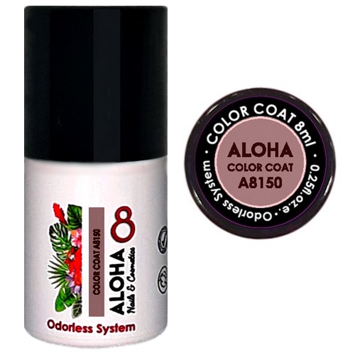 ALOHA 8ml – Color Coat A8150 / Χρώμα: Dusty Rose (Ροζ-καφέ παστέλ)