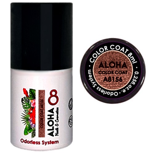 ALOHA 8ml – Color Coat A8156 / Χρώμα: Dark Copper Metallic (Σκούρο Χάλκινο Μεταλλικό)