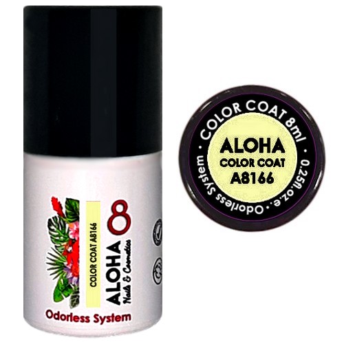 ALOHA 8ml – Color Coat A8166 / Χρώμα: Soft Banana Yellow (Απαλό μπανανί)