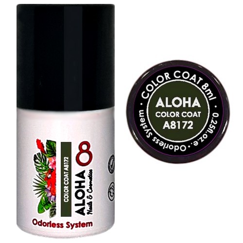 ALOHA 8ml – Color Coat A8172 / Χρώμα: Dark Olive Gray (Γκρι-Λαδί σκούρο)
