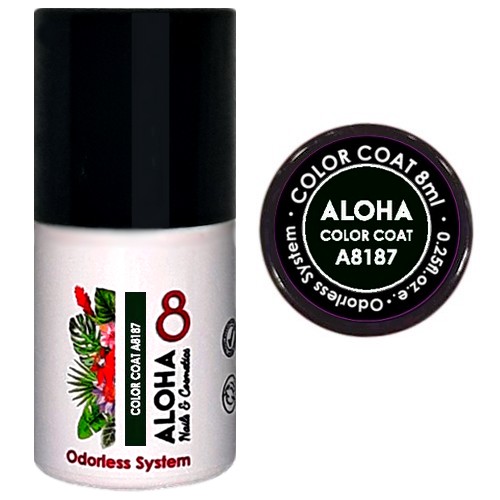 ALOHA 8ml – Color Coat A8187 / Χρώμα: Dark Cypress Green (Σκούρο Κυπαρισσί)