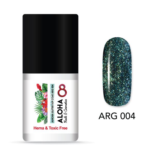 ALOHA 8ml – Aurora Effect Top Coat σε 6 λάμψεις / ARG-004
