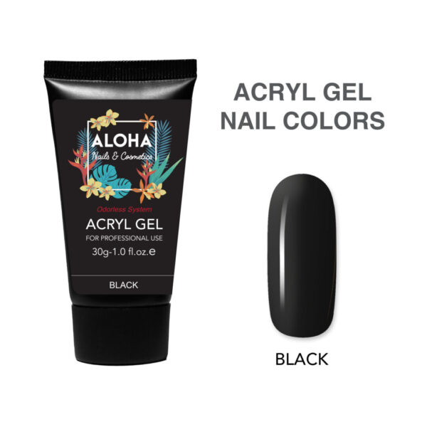 Aloha Acryl Gel UV/LED 30 gr – Black (Μαύρο)