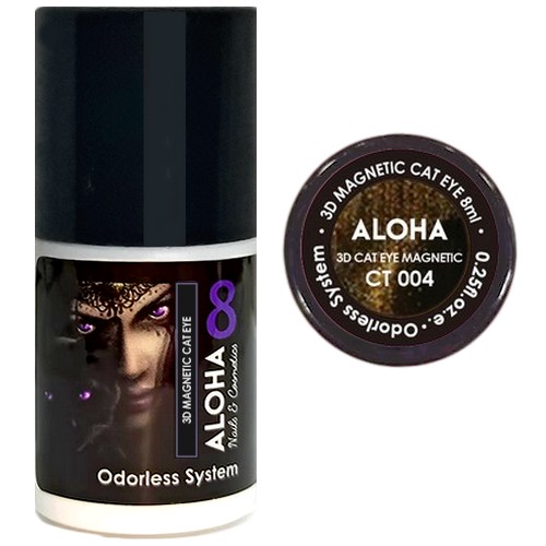 Aloha 8 ml / CT 004 – Καφέ-μαύρο 3D Magnetic Cat Eye
