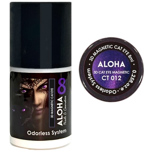 Aloha 8 ml / CT 012 – Μωβ 3D Magnetic Cat Eye