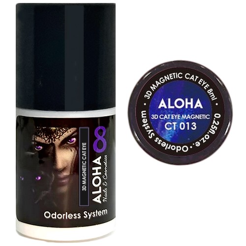 Aloha 8 ml / CT 013 – Μωβ-μπλε 3D Magnetic Cat Eye