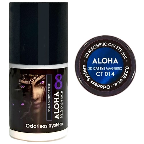 Aloha 8 ml / CT 014 – Μπλε 3D Magnetic Cat Eye
