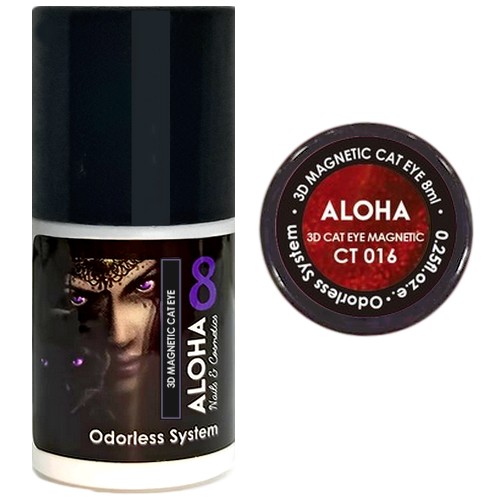Aloha 8 ml / CT 016 – Μπορντώ 3D Magnetic Cat Eye