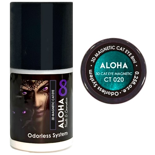 Aloha 8 ml / CT 020 – Σμαραγδί 3D Magnetic Cat Eye