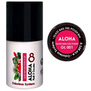 ALOHA 8ml – Glass Nail Gel Polish GL 004 / Χρώμα: Διάφανο Τιρκουάζ
