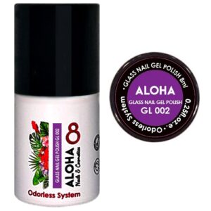 ALOHA 8ml – Glass Nail Gel Polish GL 004 / Χρώμα: Διάφανο Τιρκουάζ