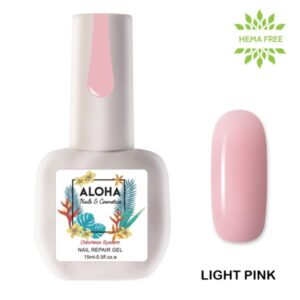 light-pink-1 ALOHA 8ml – Nail Repair Gel / Rubber Base για θεραπεία νυχιών, ενισχυμένη με πρωτεΐνες – Χρώμα: Milky White