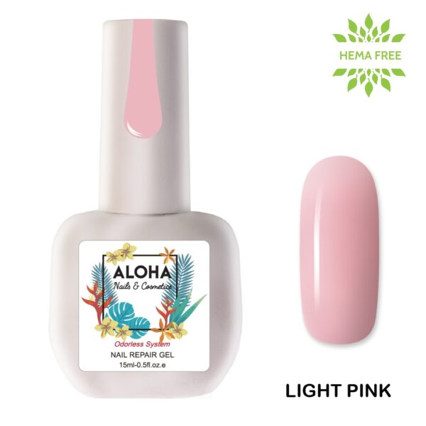 Aloha 15ml – Nail Repair Gel / Θεραπεία Ημιμόνιμου με πρωτεΐνες & χρώμα – Light Pink