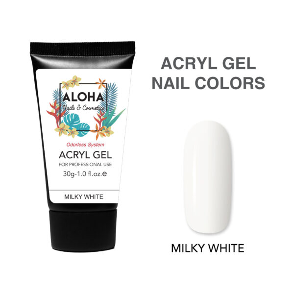 Aloha Acryl Gel UV/LED 30 gr – Milky White (Γαλακτερό)