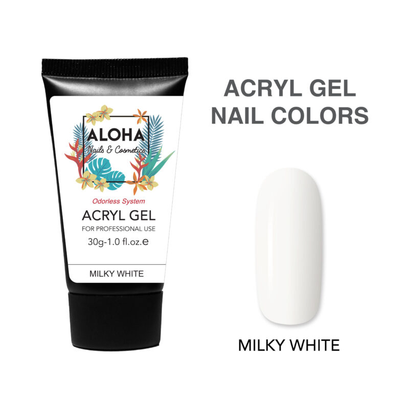 Aloha Acryl Gel UV/LED 30 gr – Milky White (Γαλακτερό)