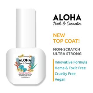 non-sc4a ALOHA 15ml – Non-Scratch Ultra Strong Top Coat / Ημιμόνιμο Top Coat Non-Scratched