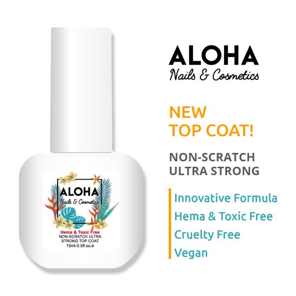 ALOHA 15ml – Non-Scratch Ultra Strong Top Coat / Ημιμόνιμο Top Coat Non-Scratched