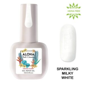 ALOHA 8ml – Nail Repair Gel / Rubber Base για θεραπεία νυχιών, ενισχυμένη με πρωτεΐνες – Χρώμα: Milky White