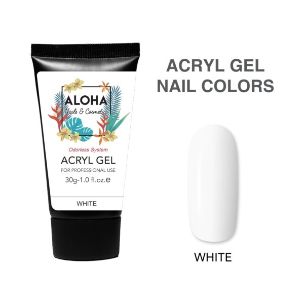 Aloha Acryl Gel UV/LED 30 gr – White Builder (Λευκό)