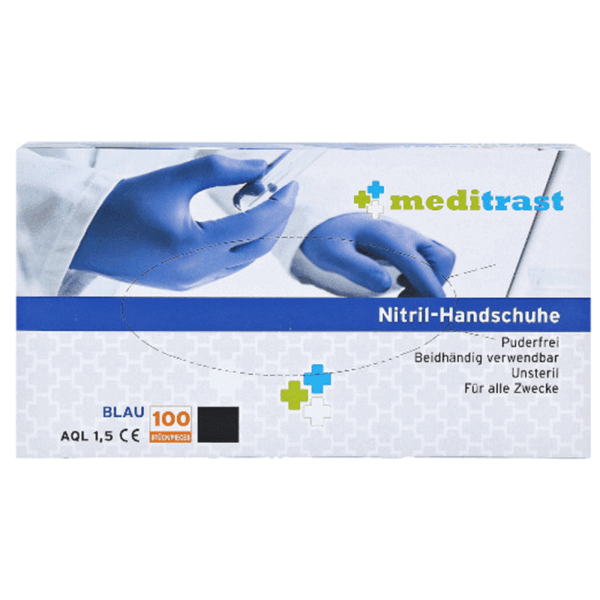 Meditrast Γάντια Νιτριλίου Μπλε