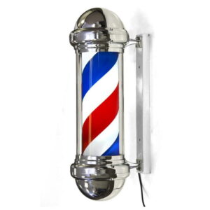Barber Pole Κουρείου Chrome