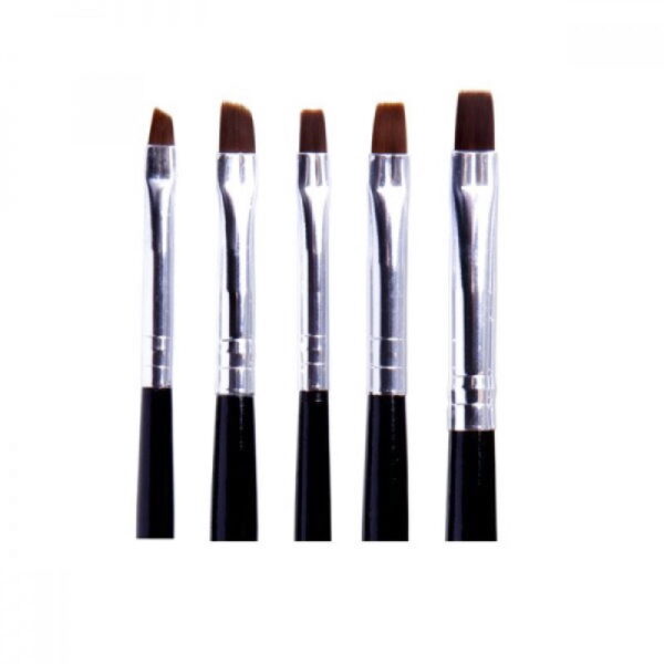 Πινέλα Νυχιών Τζελ Σετ 5 Τεμάχια