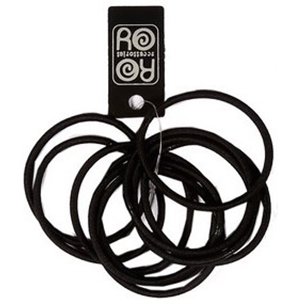 Ro-Ro Λαστιχάκια Μαύρα Λεπτά Σετ 10 Τεμάχια