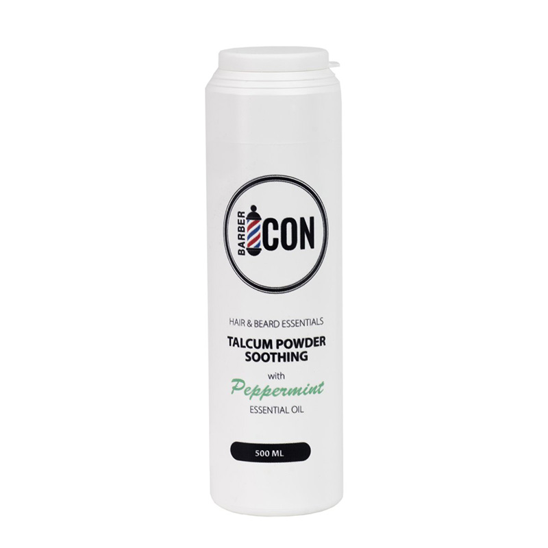Barber Icon Ταλκ Πούδρα Peppermint 500ml