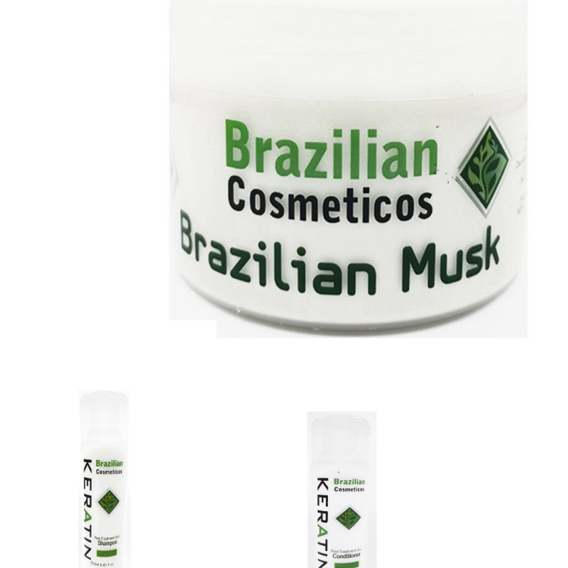 Brazilian Cosmeticos Shampoo & Conditioner & Musk - Σαμπουάν & Μαλακτική & Μάσκα Μαλλιών