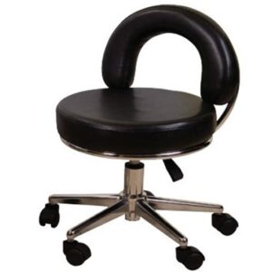 Επαγγελματικό Σκαμπό με πλάτη Μαύρο 000832