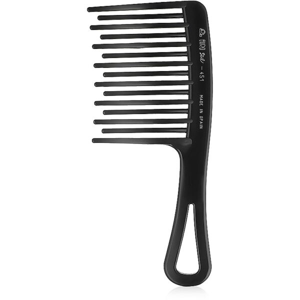 Eurostil 00451 Χτένα με διπλά δόντια Μαύρη