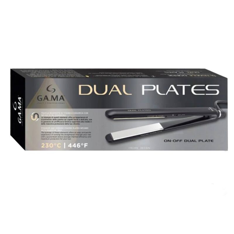 gama-dual-plates-presa-malliwn-keramikes-titaniou-plakes-b GA.MA Dual Plates Πρέσα Μαλλιών με Κεραμικές και Τιτανίου Πλάκες