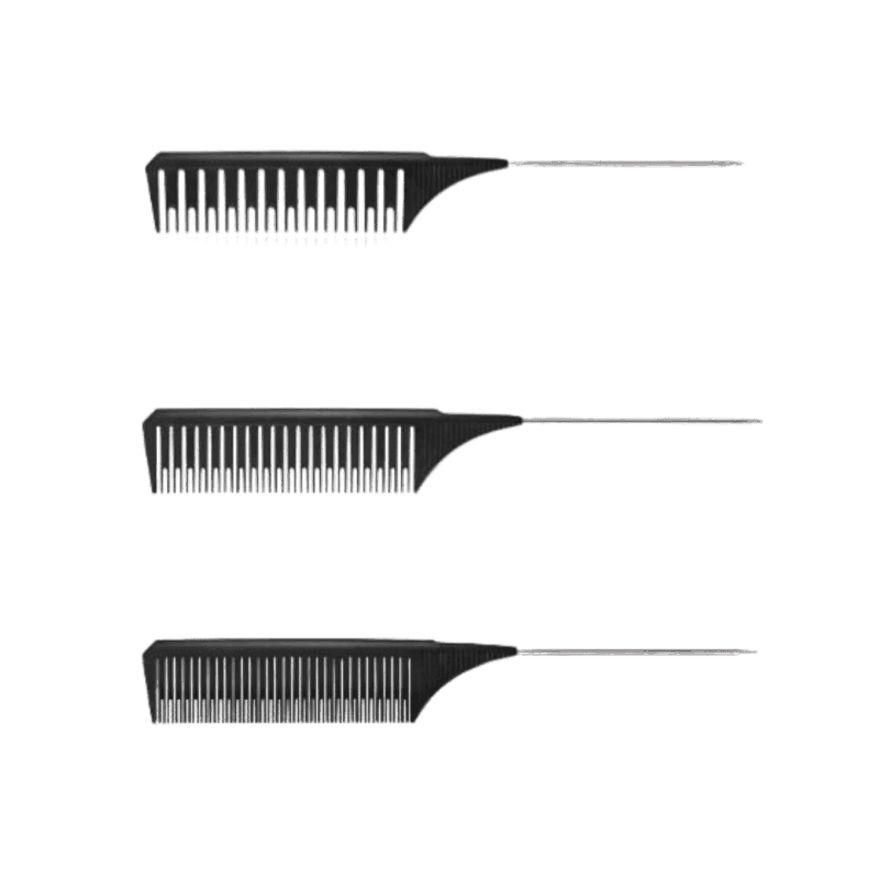 Hair Care Χτένες - Λισουάρ Σετ 4 τεμάχια Μαύρα 401.447