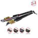 HairTech HT043 Πρέσα - Ηλεκτρικό Σίδερο Μαλλιών 2σε1 Μαύρη