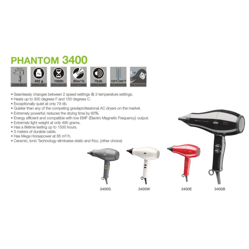 jrl-phantom-3400b-pistolaki-malliwn-1900-watt-f JRL Phantom 3400b Πιστολάκι Μαλλιών 1900 Watt