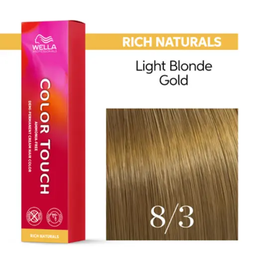 Wella Professionals Color Touch Rich Naturals 8/3 Ξανθό Ανοιχτό Χρυσό 60ml