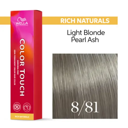Wella Professionals Color Touch Rich Naturals 8/81 Ξανθό Ανοιχτό Περλέ Σαντρέ 60ml