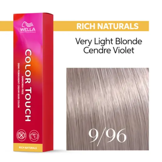 Wella Professionals Color Touch Rich Naturals 9/96 Πολύ Ανοιχτό Ξανθό Σαντρέ Βιολέ 60ml