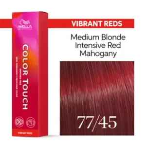Wella Professionals Color Touch Vibrant Reds 77/45 Έντονο Ξανθό Κόκκινο Μαονί 60ml