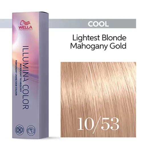 Wella Professionals Illumina Color Cool 10/53 Πολύ Ανοιχτό Ξανθό Μαόνι Χρυσό 60ml