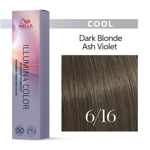 Wella Professionals Illumina Color Cool 6/16 Ξανθό Σκούρο Σαντρέ Βιολέ 60ml