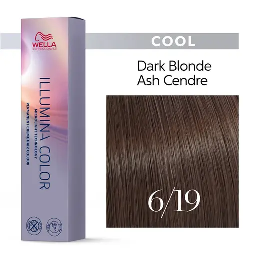Wella Professionals Illumina Color Cool 6/19 Ξανθό Σκούρο Σαντρέ Φυμέ 60ml